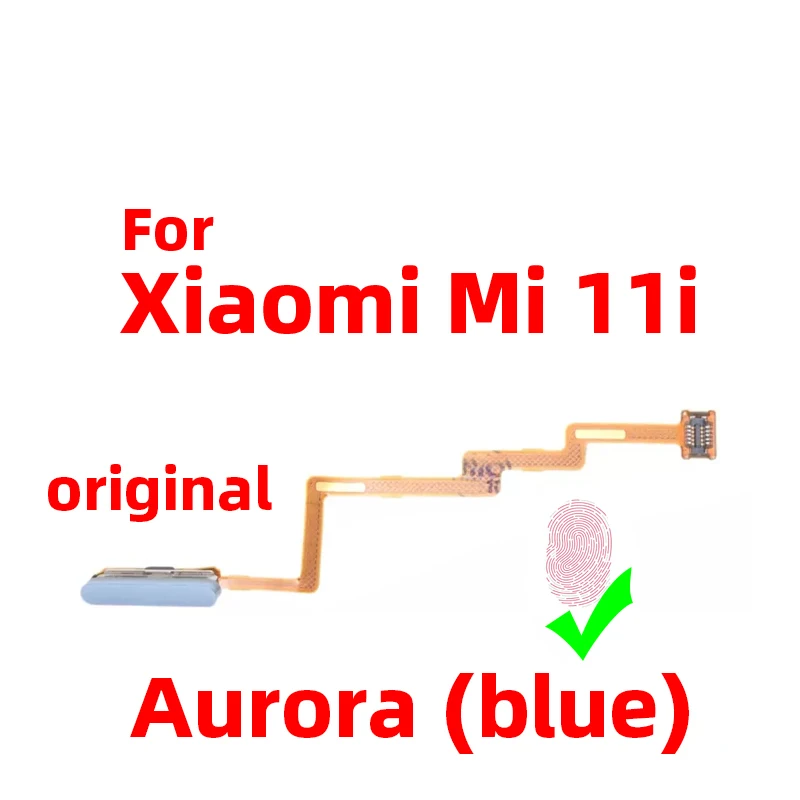 Original For Xiaomi mi 11i Fingerprint Sensor Scanner Touch ID Connect home button Flex Cable