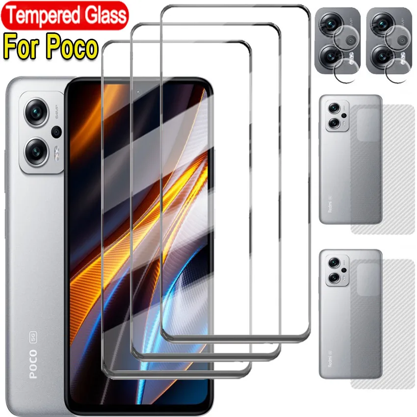 Pelicula/Vidro Temperado Poco F5 Pro Tempered Glass For Xiaomi Poco X5 Pro X 4 GT Accessories Poco-X5 5G Camera Protection Poco X 5 Pro Front Film Poco X4 X3 Pro Screen Protector PocoX5 Pro Glass