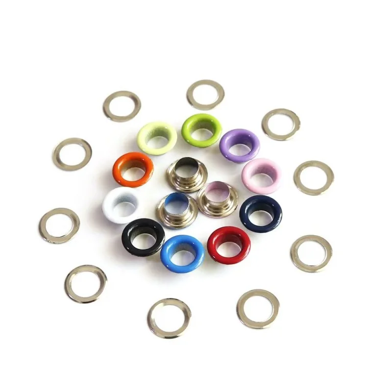 300Sets 4mm Mixed Stainless Steel Eyelet Kit, Rustproof, for Shoes, Bags, Leather, Fabric, Rivets, Crafts