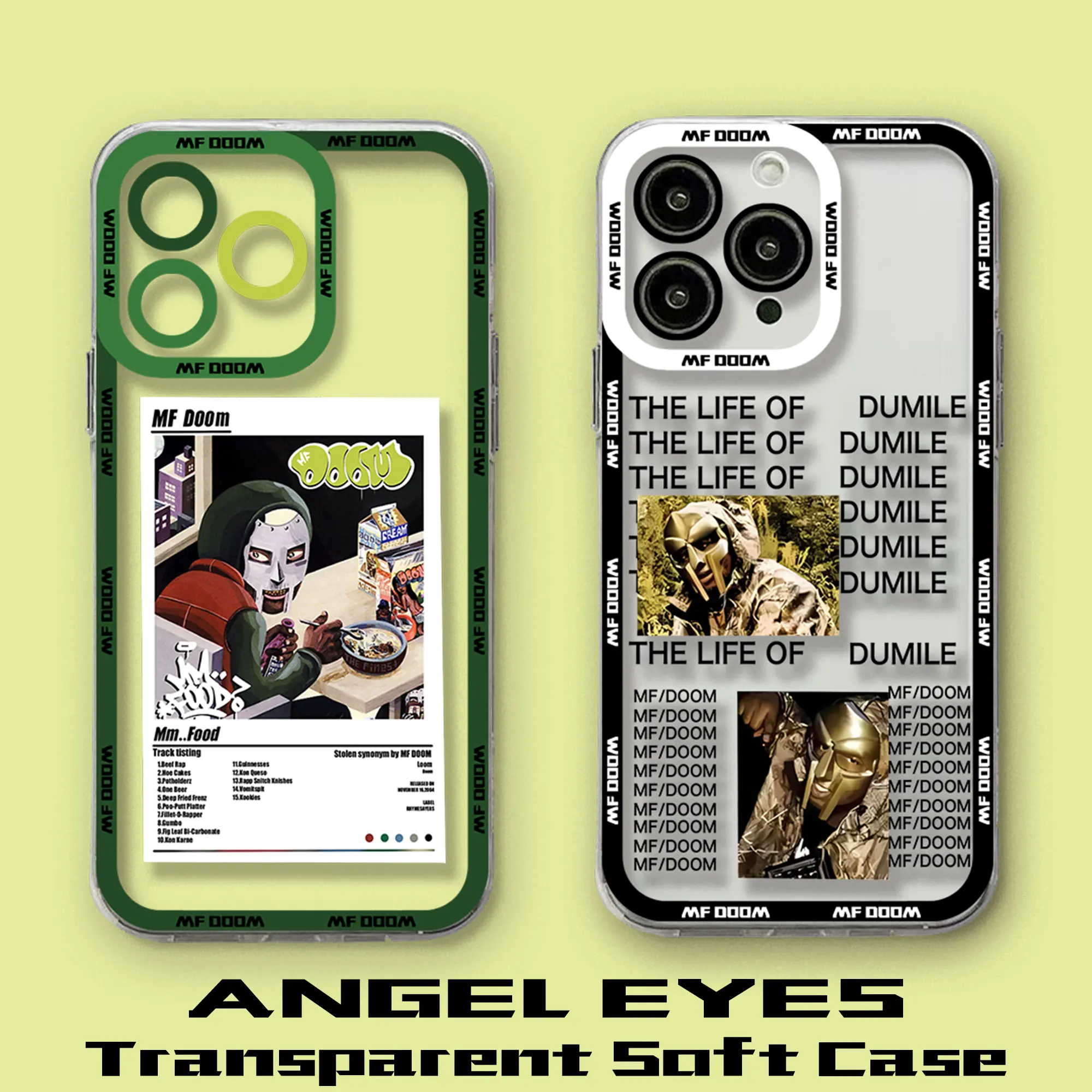 Custodia per telefono Fashion MF DOOM Hot Singer per iPhone 15 14 13 12 Mini 11 Pro Max X XR XS 7 8 SE Plus Cover trasparente