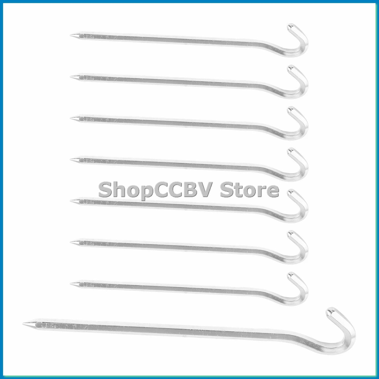 

Колышки для палатки, 8 шт., 18 см, металлические сверхмощные крючки для палатки, алюминиевый сплав, нержавеющие колышки для кемпинговой палатки-ABRM