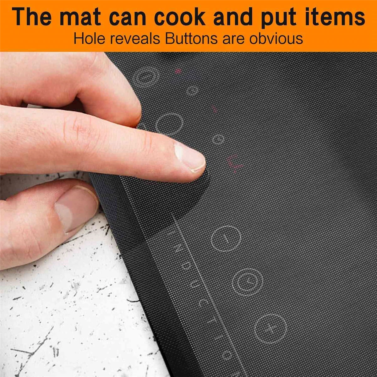 52X78cm (20X30 Inch) Induction Hob Protector Mat, Magnetic Silicone Induction Hob Mat, Induction Hob Cover Protector