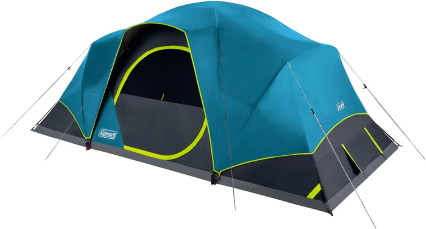 Camping Tent with Dark Room Technology, 4/6/8/10 Person Family Tent Sets Up in 5 Minutes and Blocks 90% of Sunlight Weatherproof