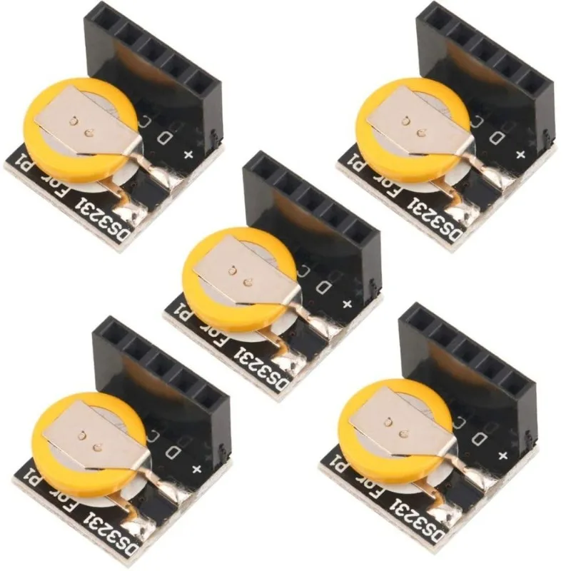 5-20PCS DS3231 High Precision RTC Clock Module, 3.3V/5V | Plus or Minus 5ppm Accuracy, 400kHz I2C, CR2032 Battery Backup Socket