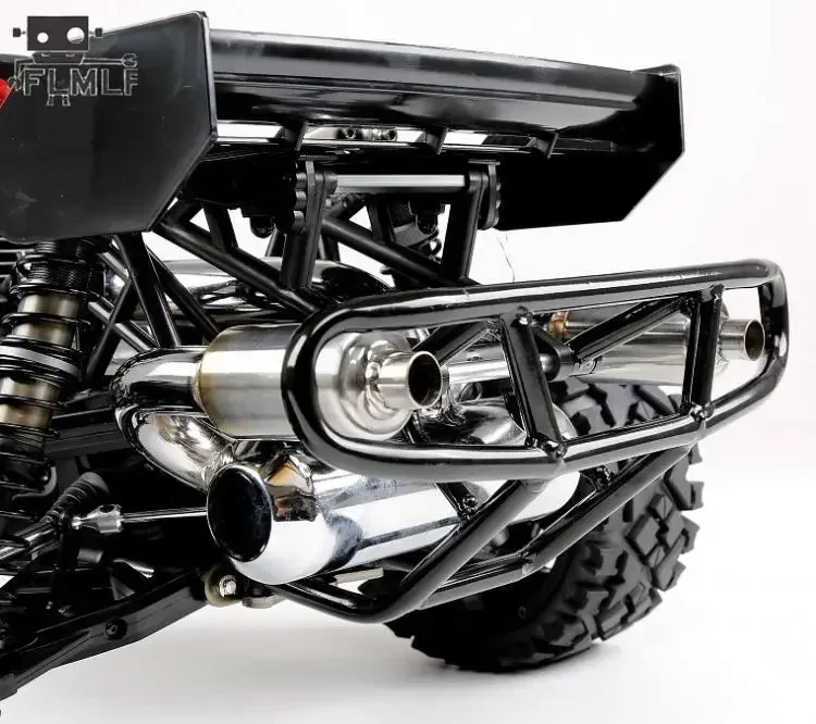 Kit de tuyau d'échappement et de pare-chocs arrière pour voiture Rc, haute Performance, double sortie, pour pièces 1/5 HPI ROFUN BAHA KM ROVAN BAJA 5B SS