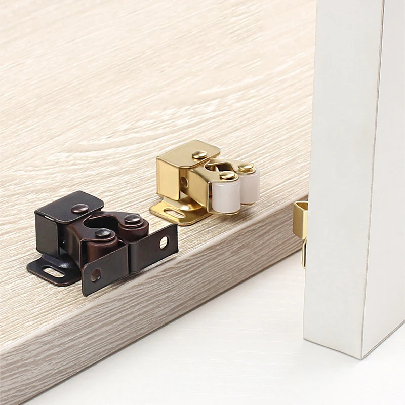 4PCS Cabinet Catches Door Stop Closer Stoppers Damper Buffer With Screws For Wardrobe Furniture Hardware Fittings