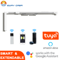 EWAY CASA Tuya Electric Smart Curtain Rail Smart Curtain Rod Track Extendable Wifi Curtian Motor Smart Home Life MCT-EXT