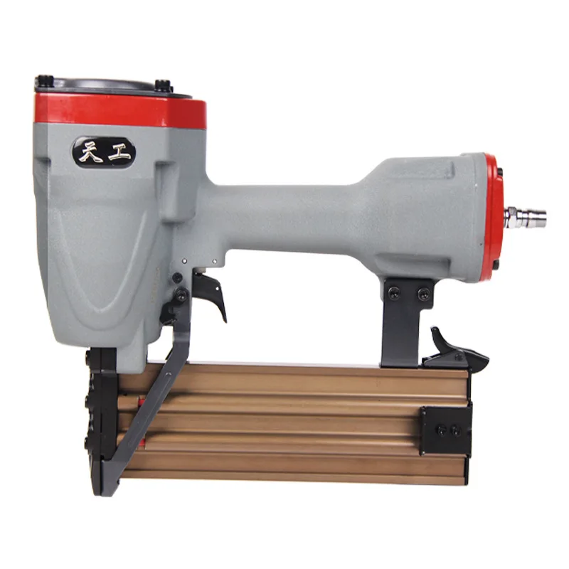 

ST64 Pneumatic Nail Gun Home Air Stapler Pneumatic Steel Nail Gun Concrete Nail Gun PVC Wiring Duct Nailer Nail Length 18-64MM