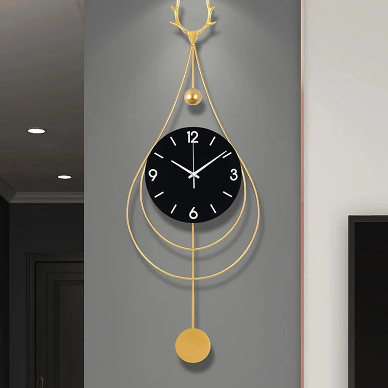 

3d Largel Uxury Clock Wall Design Creative Minimalist Creative Fashion Silent Wall Watch Restaurant Reloj Home Decoration