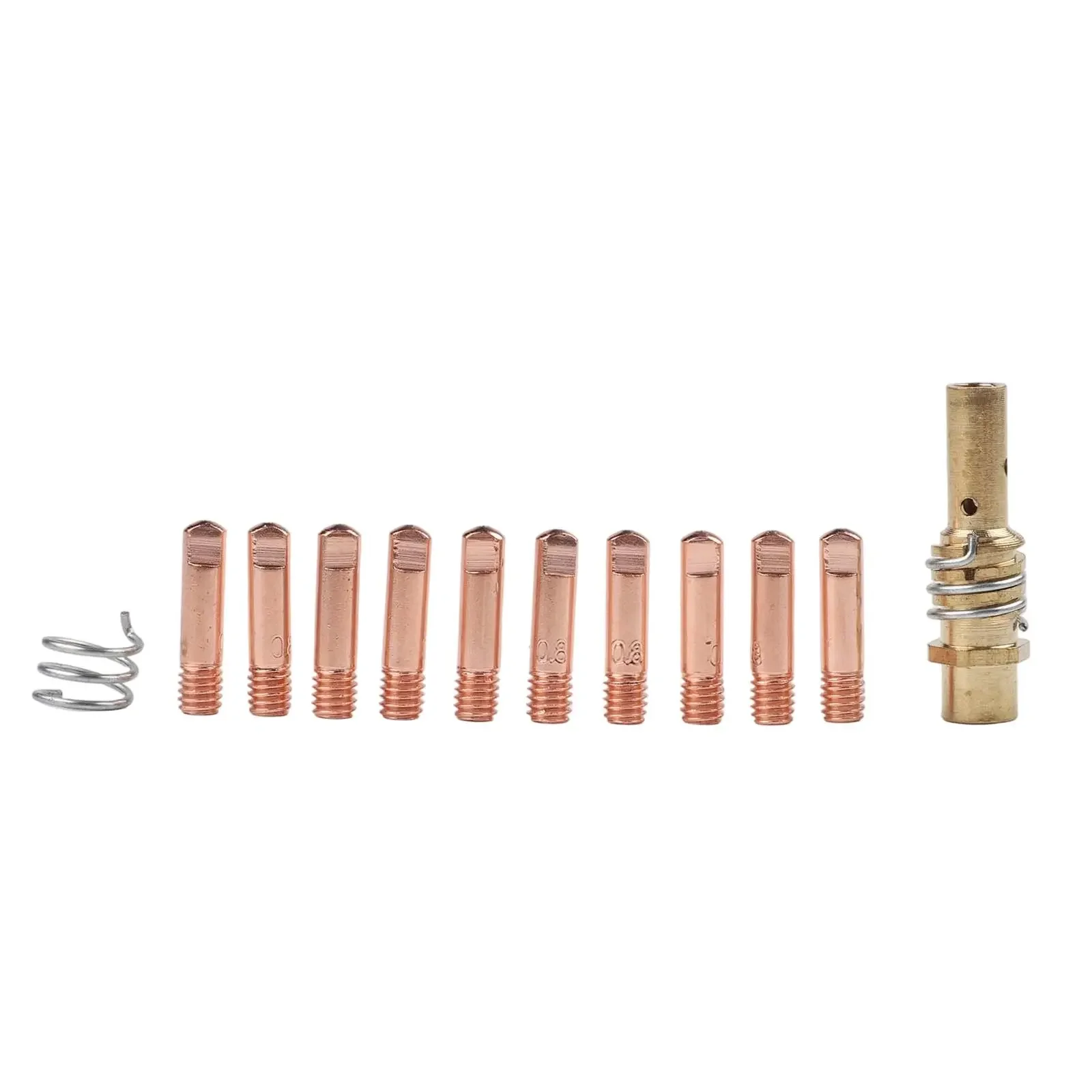 Welding Applications 1.0mm Contact Tips Kit High Temperature Resistance Components Contact Tips AK15 Compatible