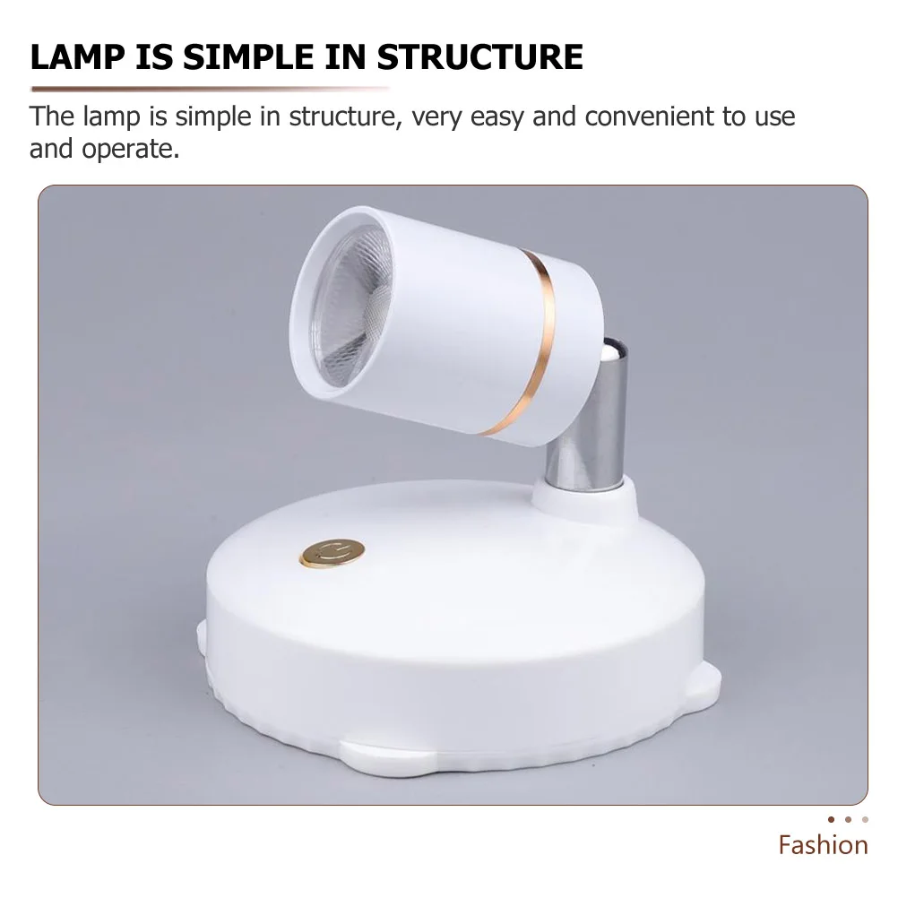 

1pc USB Charging LED Spotlight Remote Controlled Indoor Wall Lamp Long Service Life Durable Easy Operation White Multipurpose