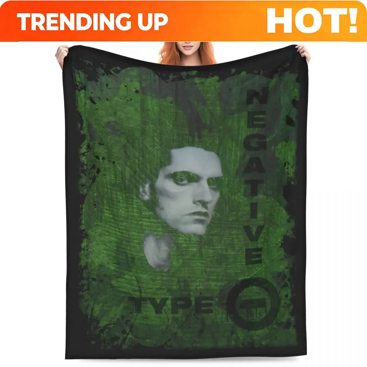 Customization Type O Negative Peter Steele Blankets Velvet Summer Multifunction Ultra-Soft Throw Blanket for Sofa Couch Plush Th