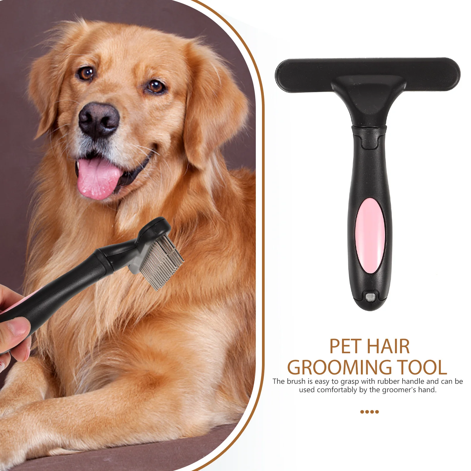 

Pet Grooming Comb Fine Grinding Metal Tooth Smooth Surface Horse Grooming Rake Durable Horse Cleaning Brush Dog Pet