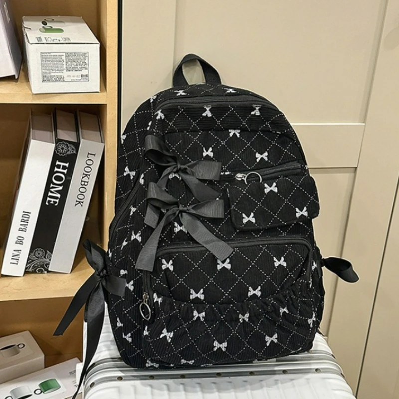 حقيبة ظهر سروال قصير لطيفة للأزياء القوس حقيبة مدرسية للطلاب السفر حقيبة كمبيوتر محمول مريحة ومتعددة الاستخدامات حقيبة المدرب