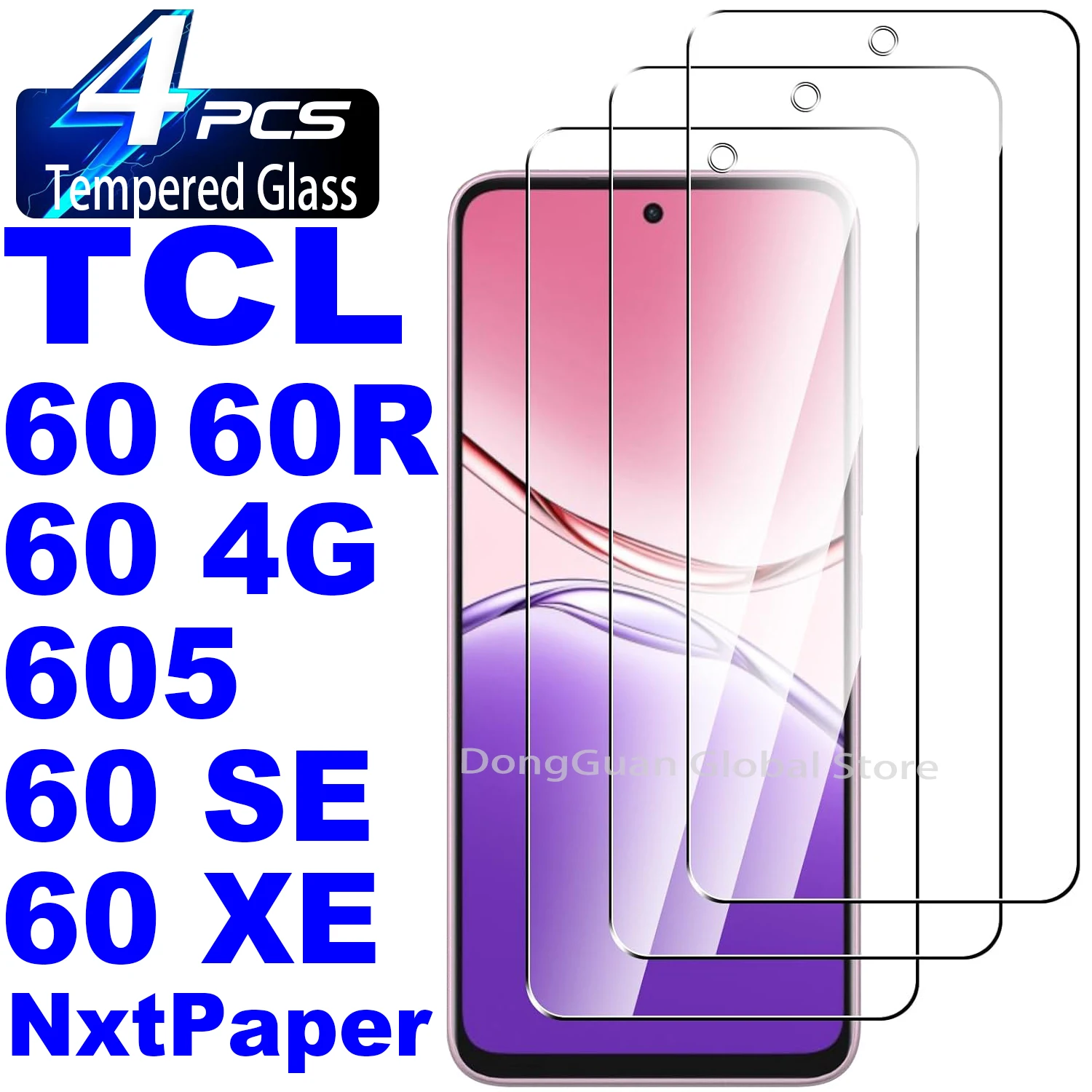 

For TCL 60 605 60R SE XE NxtPaper 4G Tempered Glass Screen Protector Glass Film