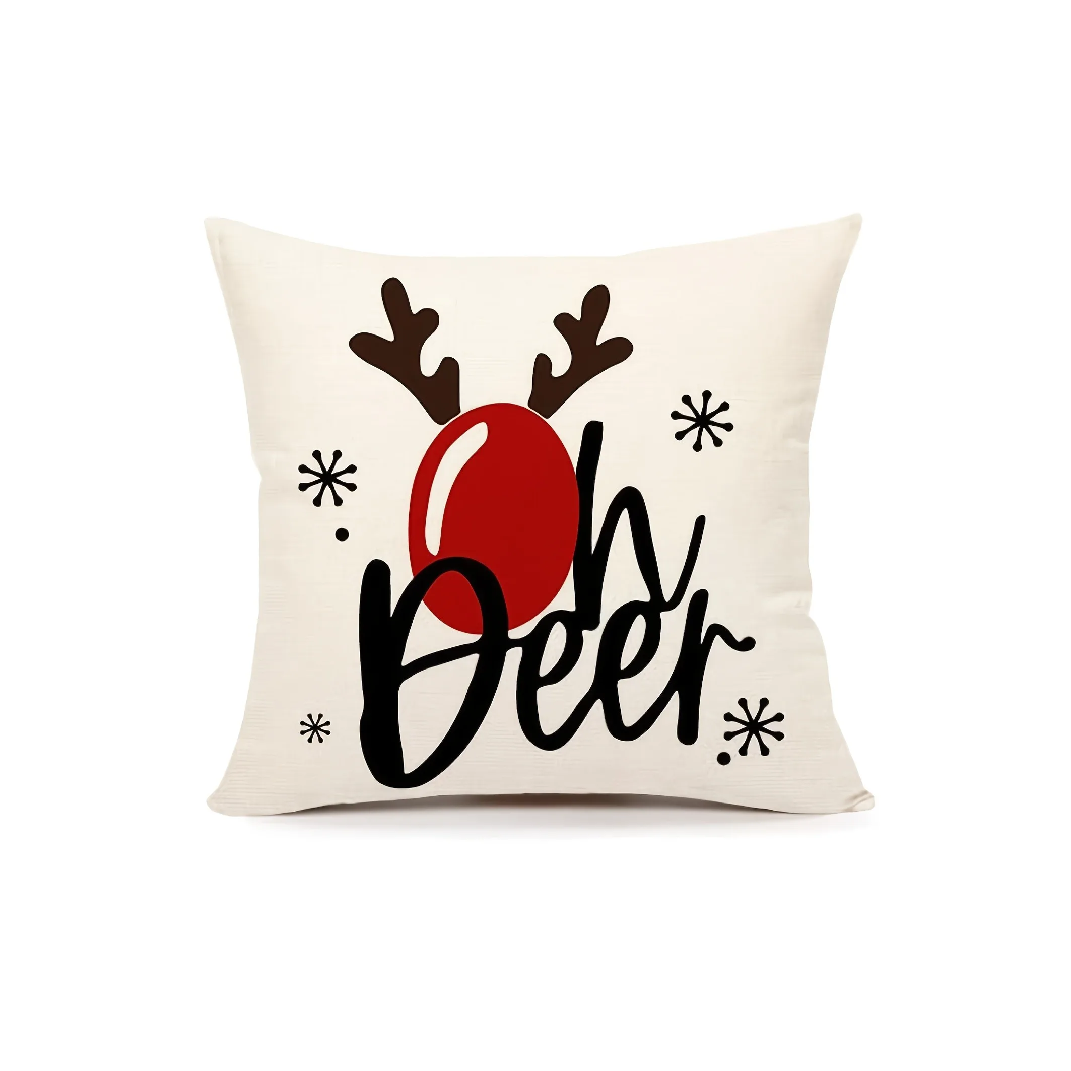 Fundas de almohada navideñas: diseños de renos y Papá Noel - Ho Ho Ho! Funda de cojín para sofá cama, decoración del hogar