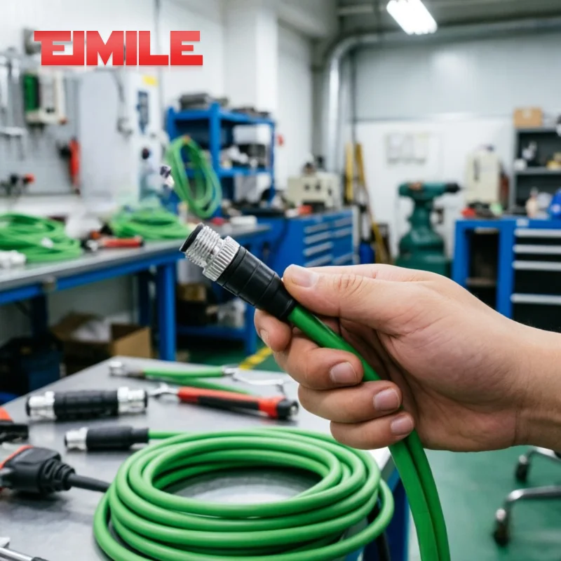 IP67 M12 4Pin 8 Pin A/X Code Male to Male Connector Cable D-type Coding Line Highly Flexible Industrial Profinet Ethernet Cord