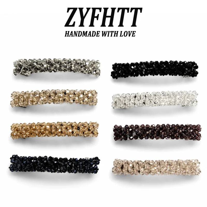 1/3 Stück ZYFHTT Strass-Metall-Haarspange für Damen, Elegante Seitenspange, Modische Mädchen-Haarnadel, Haaraccessoires – Detail 1