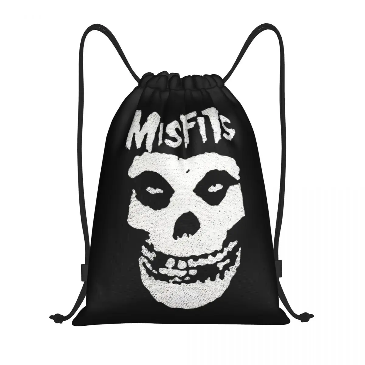 

Misfits Heavy Metal Bag Drawstring Backpack Sports Gym Sackpack Punk Horror Skull String Bag for Yoga