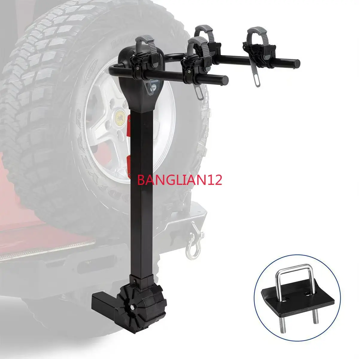 Universal Trailer Bar Rear Bicycle Rack for 2 Bicycles