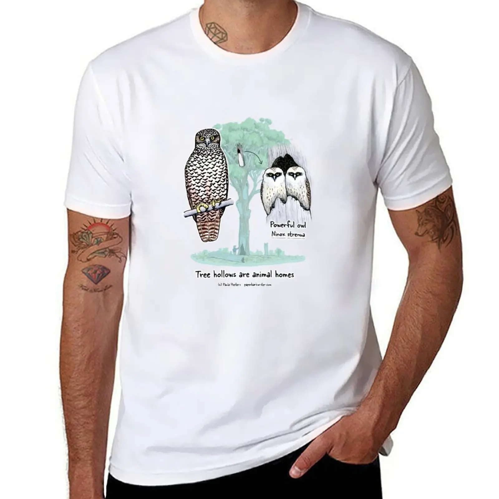 

Powerful Owl - Tree hollows are animal homes T-Shirt essential t shirt t shirts for man pack white T-Shirt