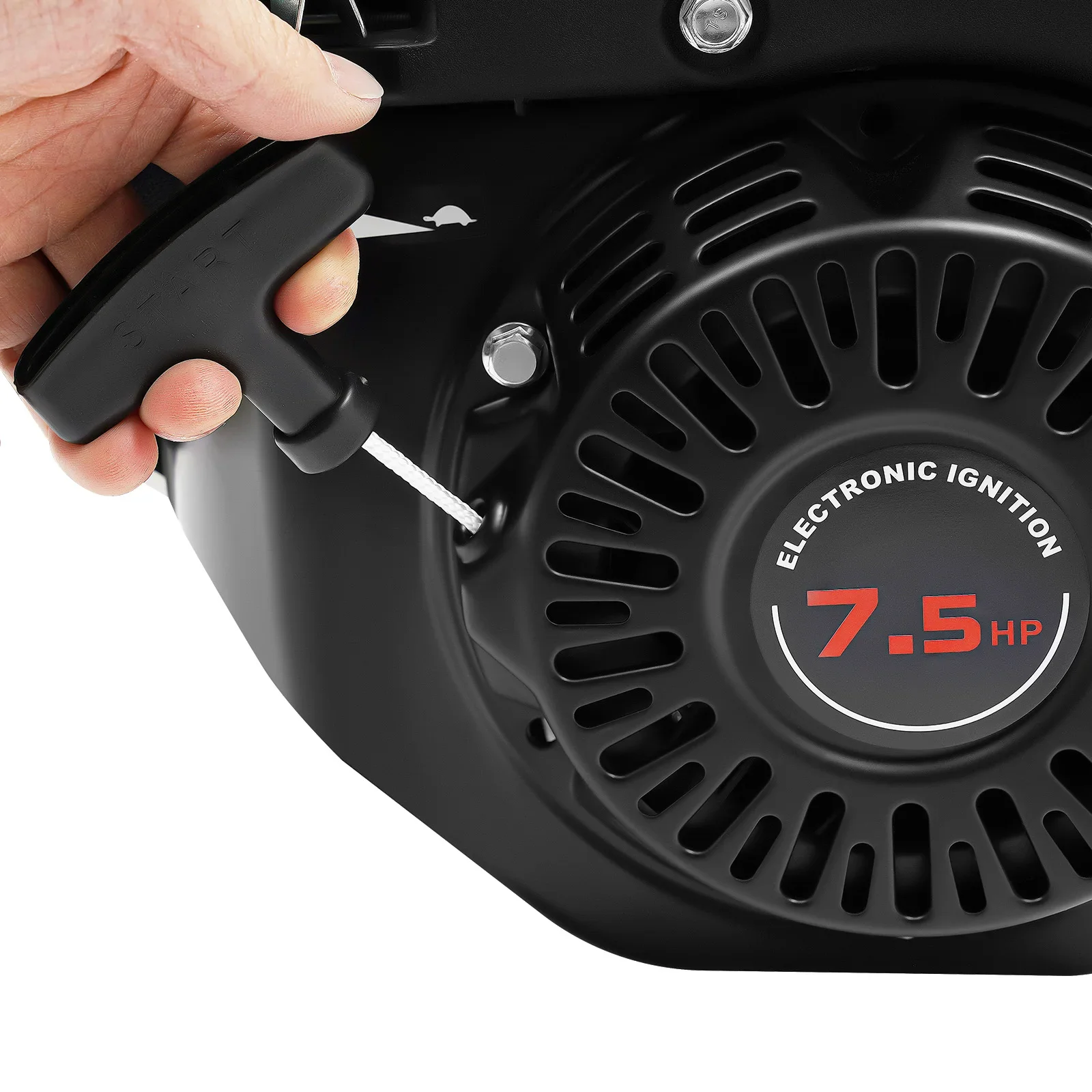 7.5 HP 4 Stroke Gas Engine Pull Start Engine Motor Horizontal Shaft Single Cylinder for Go Kart Compressors Trencher Lawn Mover