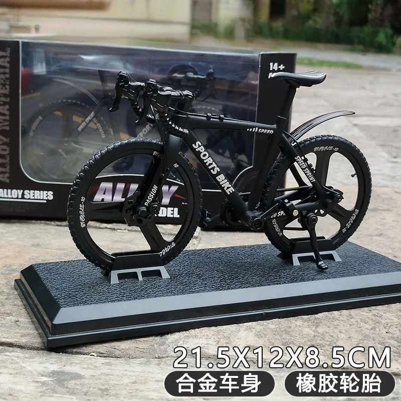 1:8 Mini Model Alloy Bicycle Diecast Decoration Metal Mountain Finger Black Bike Simulation Collection Gifts Toys for boys image 2