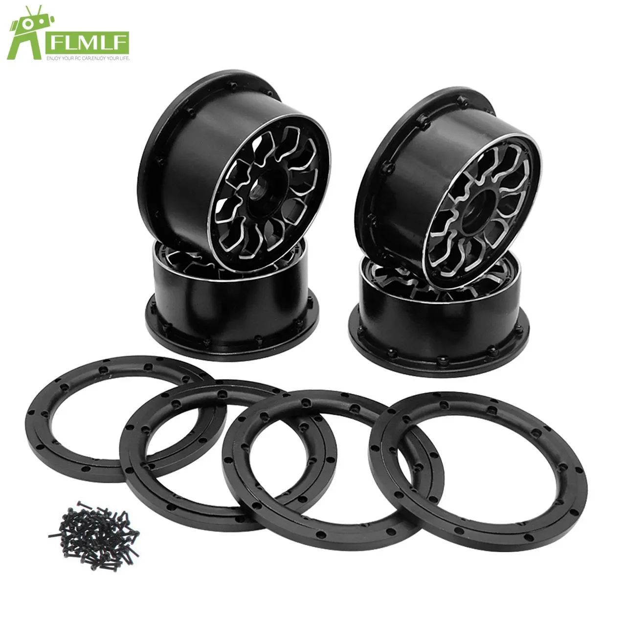 알로이 CNC 앞/뒤 휠 허브 키트 (비드락 링 세트 포함) 1/5 HPI ROFUN ROVAN KM BAJA 5B SS 5T RC 자동차 장난감 부품용