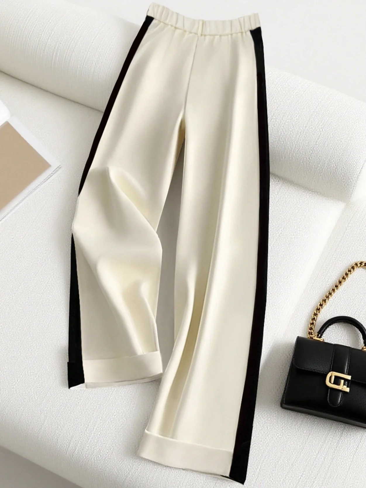 Elegante, modische Freizeit- und Outdoor-Sport-Hose für Damen, schlank geschnitten, vielseitig einsetzbar, im koreanischen und europäischen Stil (ohne Gürtel) – Detail 5