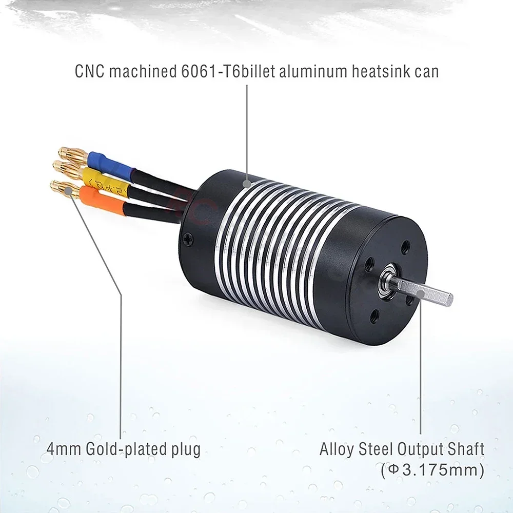 Rocket 2845 F540 3650 3660 3670 3674 4068 Waterproof Brushless Motor for 1/8 1/10 1/12 RC Car Wltoys 12428 WPL Car Accessories