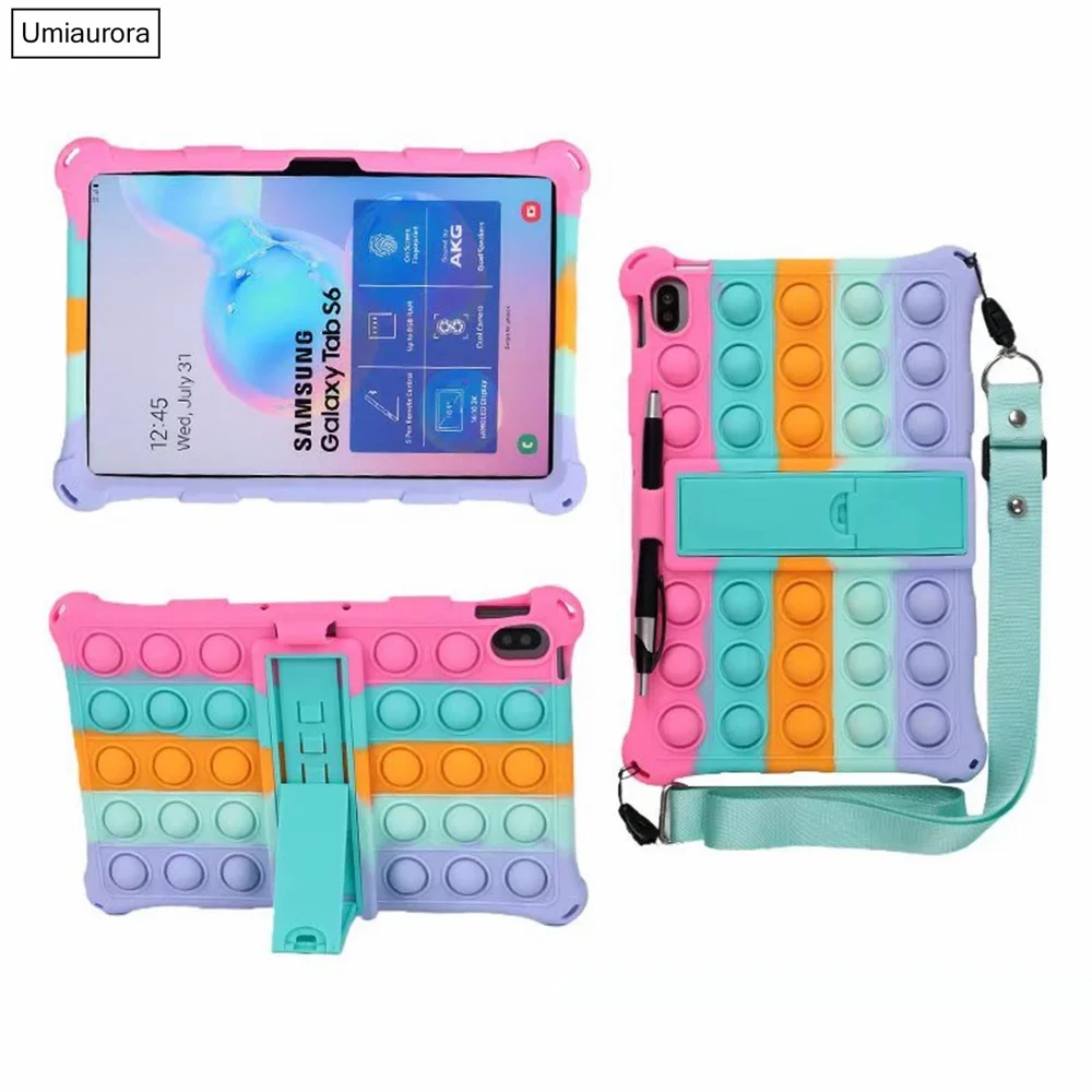 Tablet Case for Realme Pad RealmePad 10 4 inch Kids Silicone Bubble Stand Protective Cover for Funda Realme Pad 10.4 2021 Cases