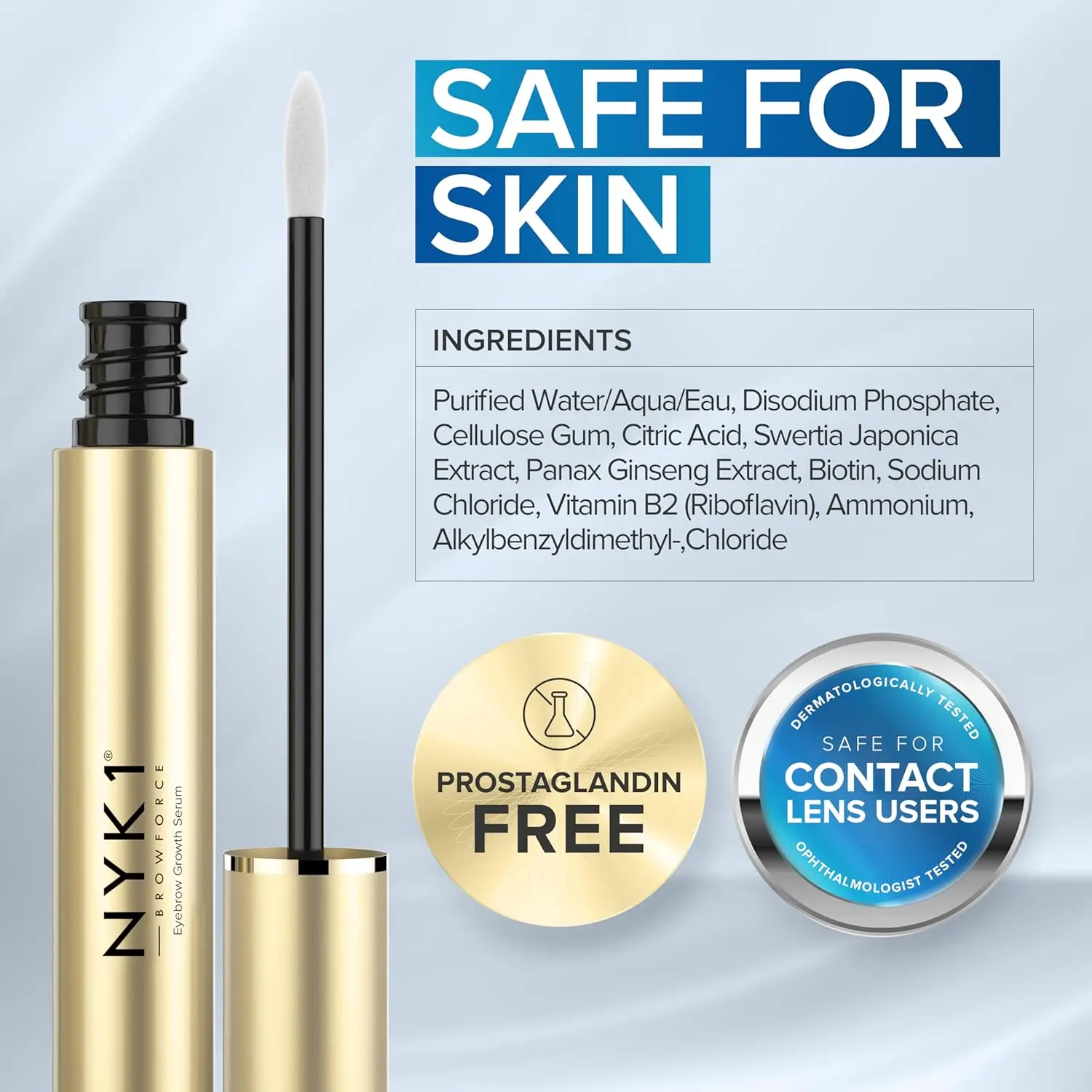 Sérum avancé pour la croissance des sourcils pour sourcils plus épais et plus épais - Formule naturelle (8 ml)