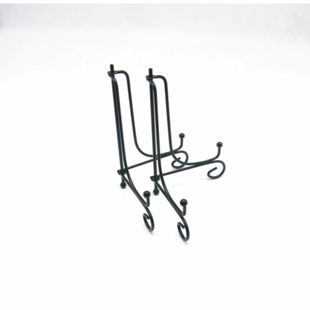

2 Pcs Cutlery Drainer Holder Plate Small Holders Iron Display Stand Easel Tea Cake