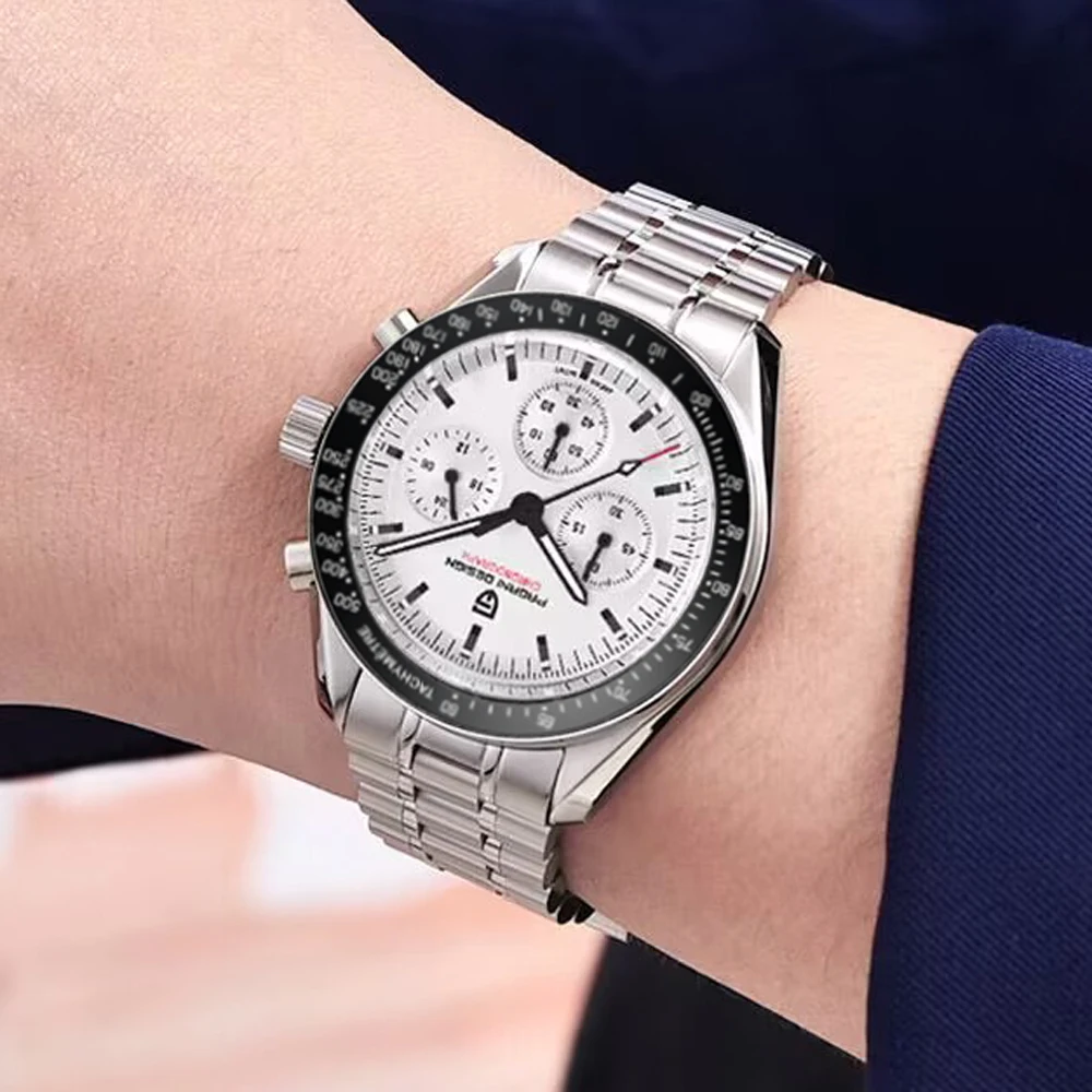 PAGANI DESIGN 2026 New Men's Watch luxury Quartz Watch For Men V5 Speed Sports Chronograph VK63 Sapphire Crystal Stainless Steel