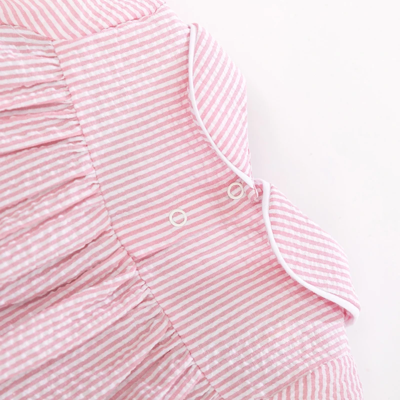 فستان بناتي صيفي جديد بألوان وردية جميلة بياقة بيتر بان فستان حفلات للأطفال فساتين تنكرية للفتيات الصغيرات #4