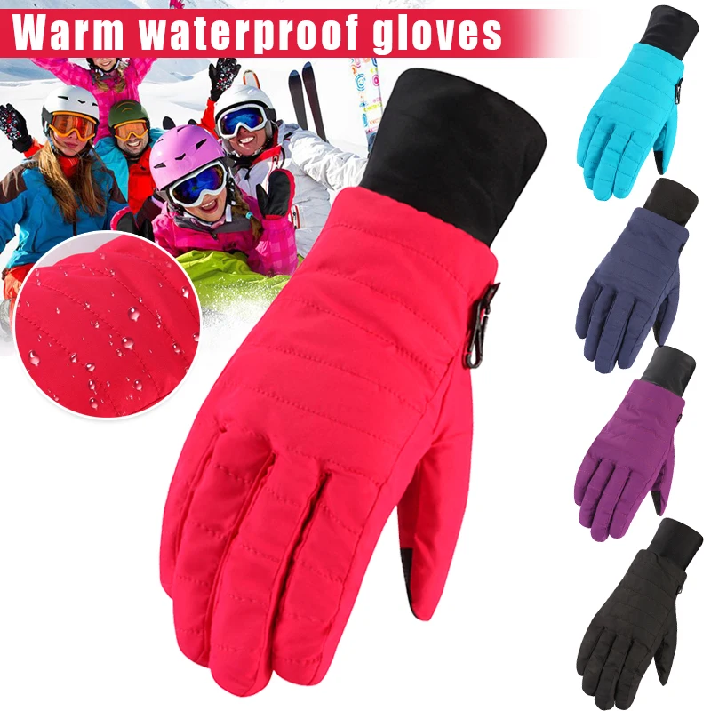 Winter Outdoor Sports Skiing Gloves Women Waterproof Warm Windproof Snow Gloves Skiing Gloves Waterproof Windproof Snow Gloves