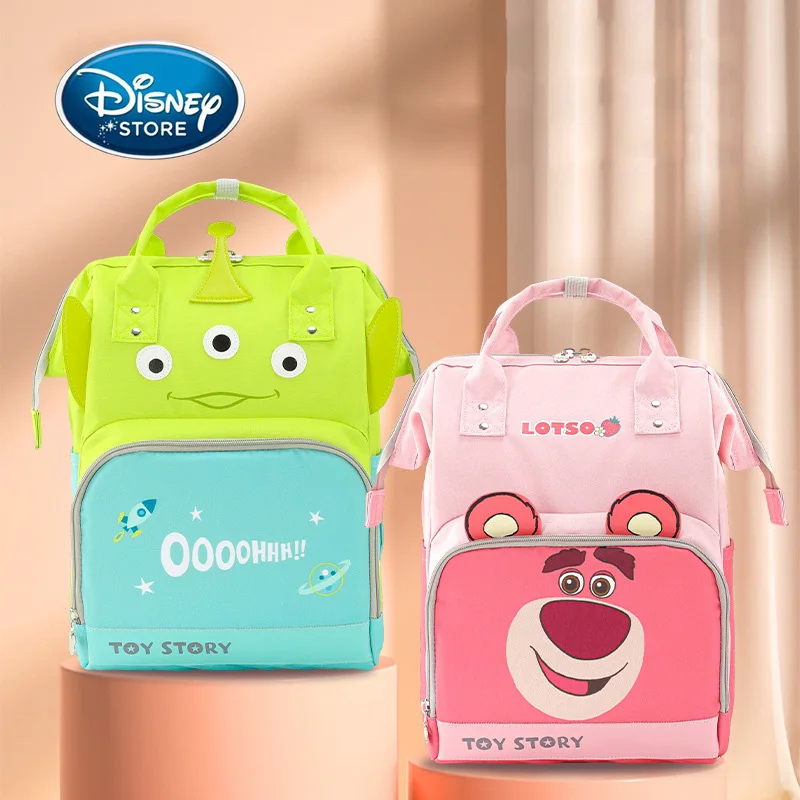 Disney Cartoon Alien Diaper Bag Backpack Multifunction Travel Back Pack Maternity Baby Changing Bags Large Capacity Waterproof