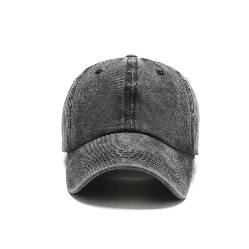 Cappello da baseball in denim retrò di tendenza tinta unita con protezione solare Four Seasons Cappello da sole versione coreana Berretto alla moda