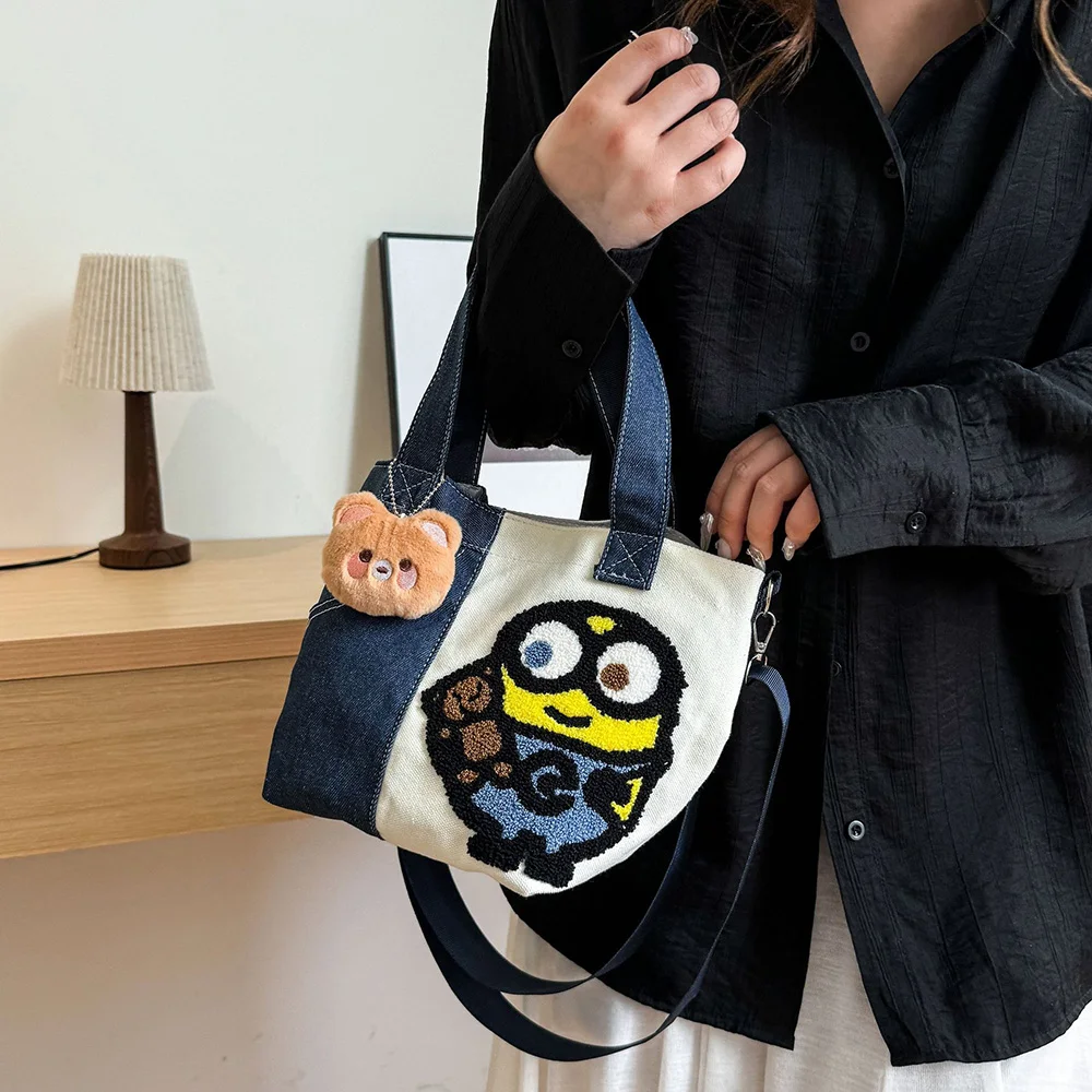 Minions Kawaii Anime Handbags Cute Cartoon Crossbody Bags Large Capacity Tote Casual Fashion Satchel Backpacks Gifts For Friends