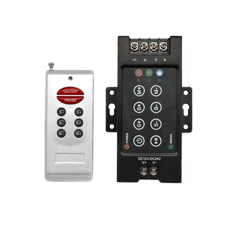 

30A Remote Wireless Mini Controller For RGB LED Strip Light 8-Key Double RF Wireless Remote Controller