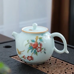 Traditional Chinese Tea Set, Retro Rooster Teapot with Filter Holes, Archaistic Small Services, Puer Tea, Coffee Pot, 200ml