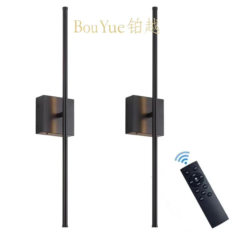 Rechargeable Wall Sconce Remote Control 3 Color Dimming Cordless Night Light for Bedroom Living Room Bedside Decor