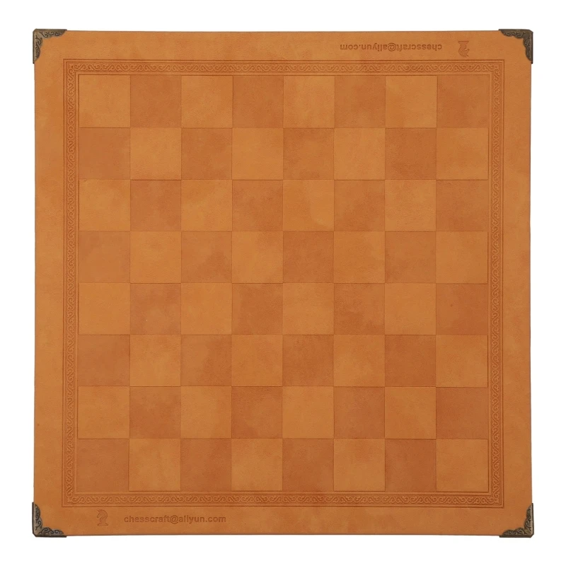 Embossed Design PU Leather International Chess Board Games Mat Checker Chessboard Roll Up Chess Board for Adult Kid Toy