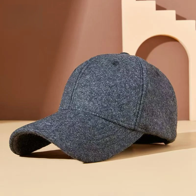 Autumn And Winter Cashmere Baseball Cap Comfortable And Warm Men'S Cap Large Head Circumference Hat Outdoor Casual Workwear Cap