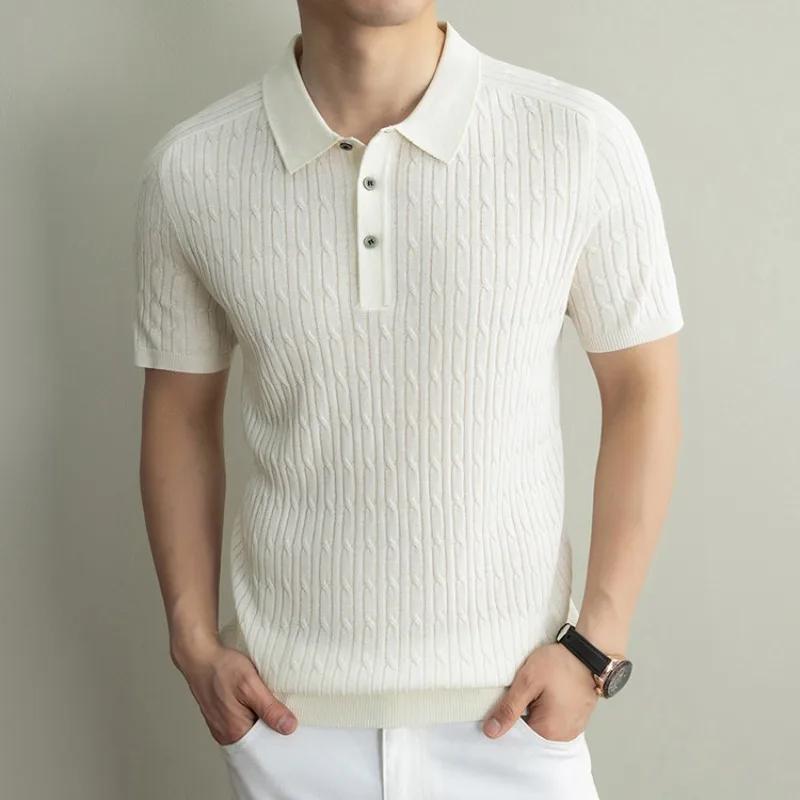 Casual Men's Polo Shirts T shirt Linen Fabric Vintage Short Sleeve Top with Collar for Summer Outdoor Activities — купить у AliExpress WW