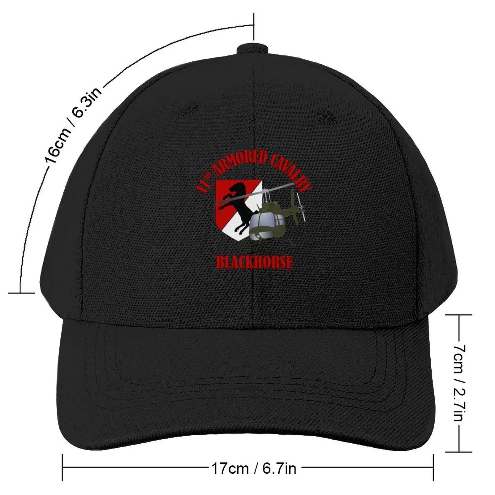 11th ACR - Blackhorse OH58 Baseball Cap tea Hat Hat Man Luxury Visor Winter hat Men Hats Women's