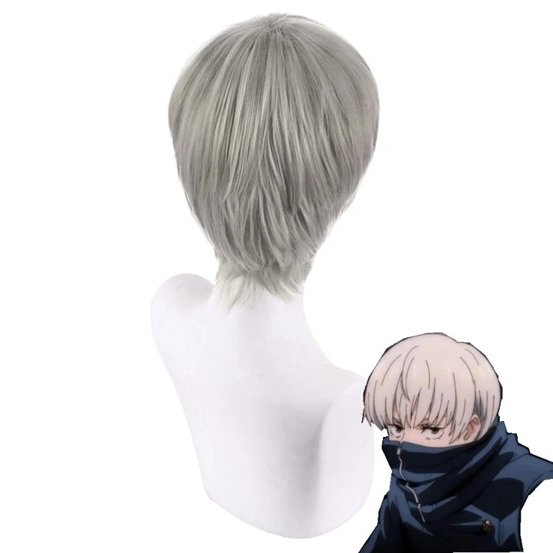 Inumaki Toge دور النمذجة القبعات رجل مباراة يومية موضة مكافحة الشباك شعر مستعار أنيمي Jujutsu Kaisen شخصية كوس الشعر القصير