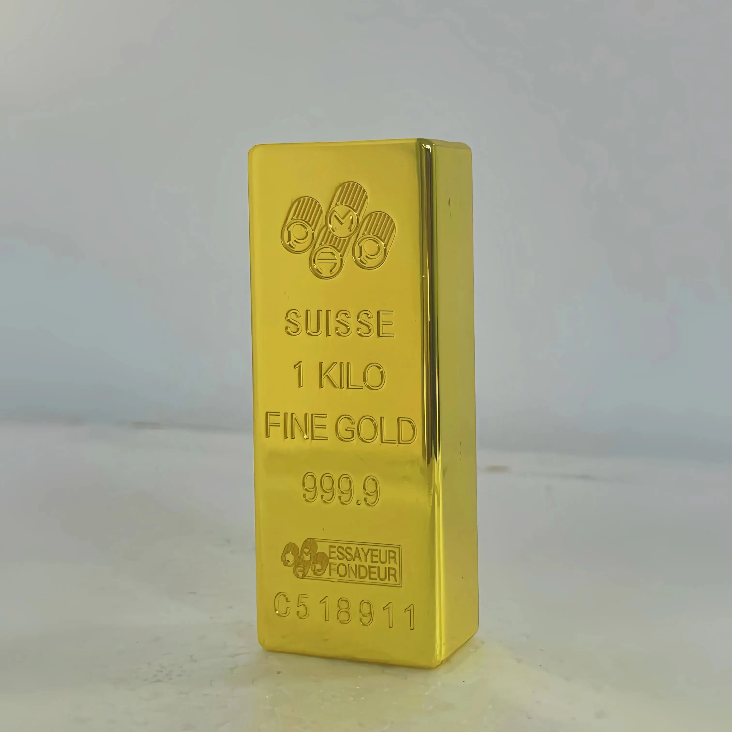 Metal Lighter Case Simulation Swiss Gold Bar Gift Style BIC J6 47g High-Quality Metal Cigarette Lighter Shell