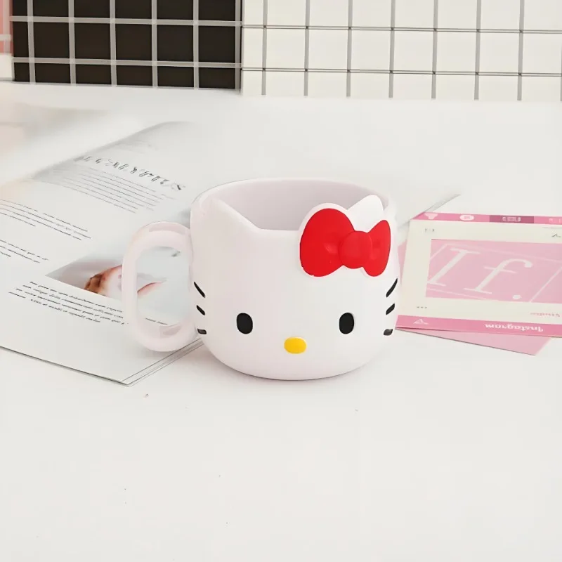 

Kawaii Hello Kitty Water Cup Cartoon Anime Cute Home Dormitory Washroom Desktop Decoration Student Girl Gift Wholesale