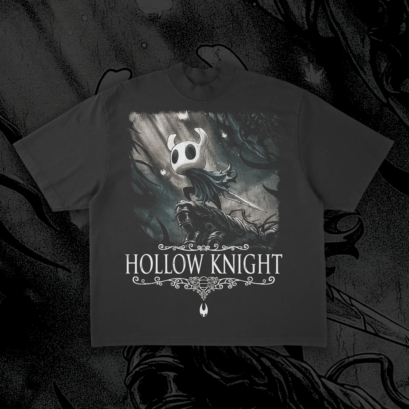 تي شيرت هولو نايت مطبوع بأكمام قصيرة للرجال والنساء صيفي من القطن الخالص مريح وفضفاض وعصري برقبة دائرية #1